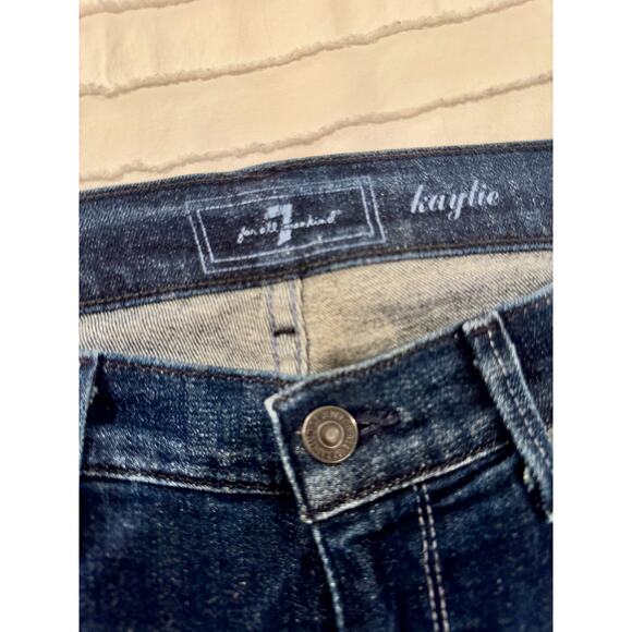 7 for All Mankind Low Rise Boot Cut Jeans Women’s 27 Dark Wash Y2K Revival Vtg - Picture 4 of 16